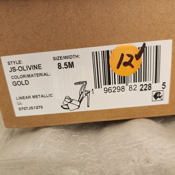 Jessica Simpson Gold "Olivine" Bow Heeled sandals. Customer return. NIB. 8.5 - Picture 6 of 12